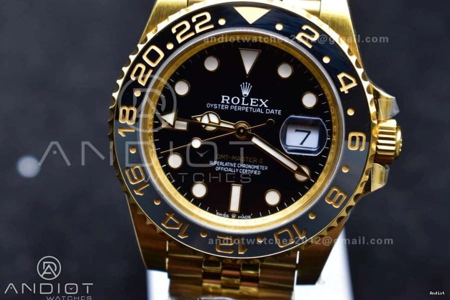 126718 GRNR Gold Factory YG CHS on 1:1 Black II GMT VR3285 Bracelet Edition Gain Best Dial Weight Master Jubilee 0507